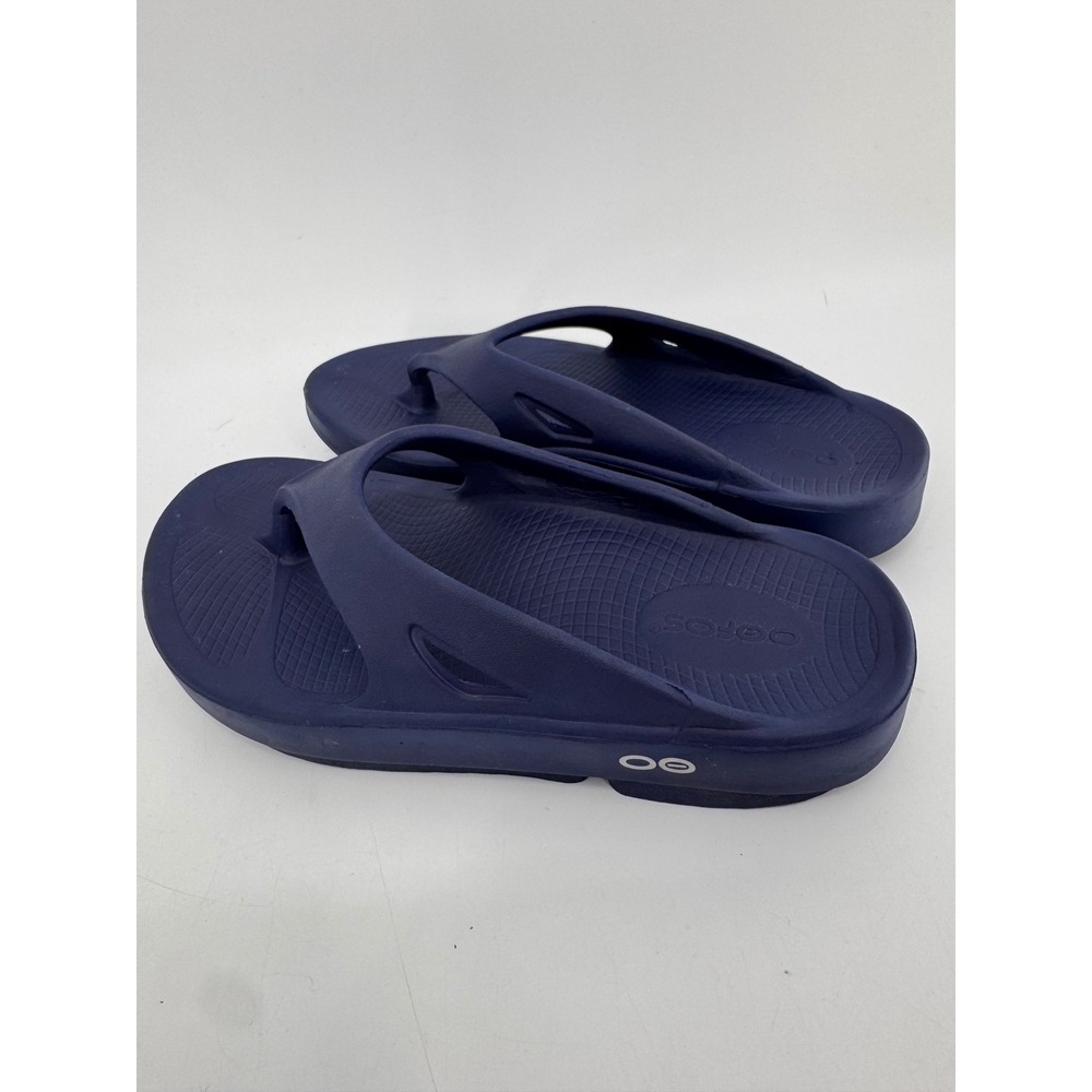 OOFOS OOriginal Sandal Women Size 6 Navy Blue Recovery Flip Flops - Picture 5 of 10